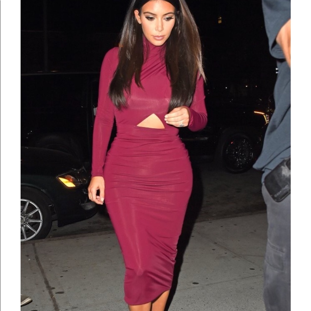 Missguided red cutout dress.